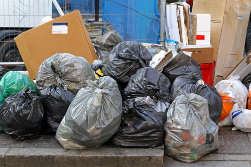 Residential enclosed skip in Euston